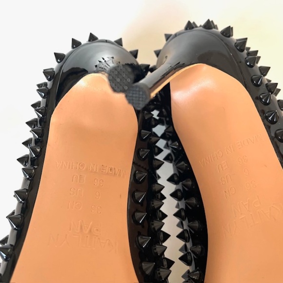 Kaitlyn Pan | Shoes | Kaitlyn Pan Black Rock Studded Heels Size 6 - Picture 8 of 9